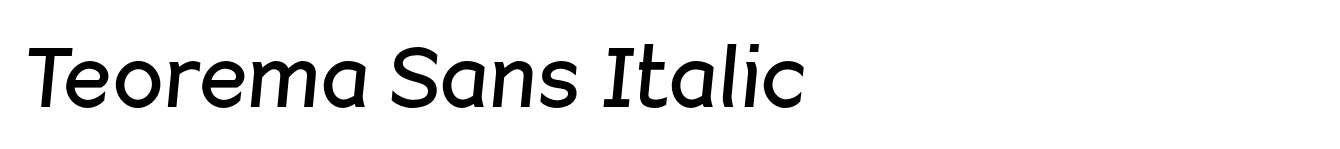 Teorema Sans Italic
